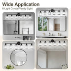 Crystal Bathroom Light Fixtures, Bathroom Lighting Fixtures Over Mirror - Image 6