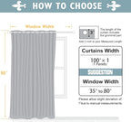 ChrisDowa Room Divider Curtain 90 Inches Long, Wide Blackout Sliding Door - Image 5