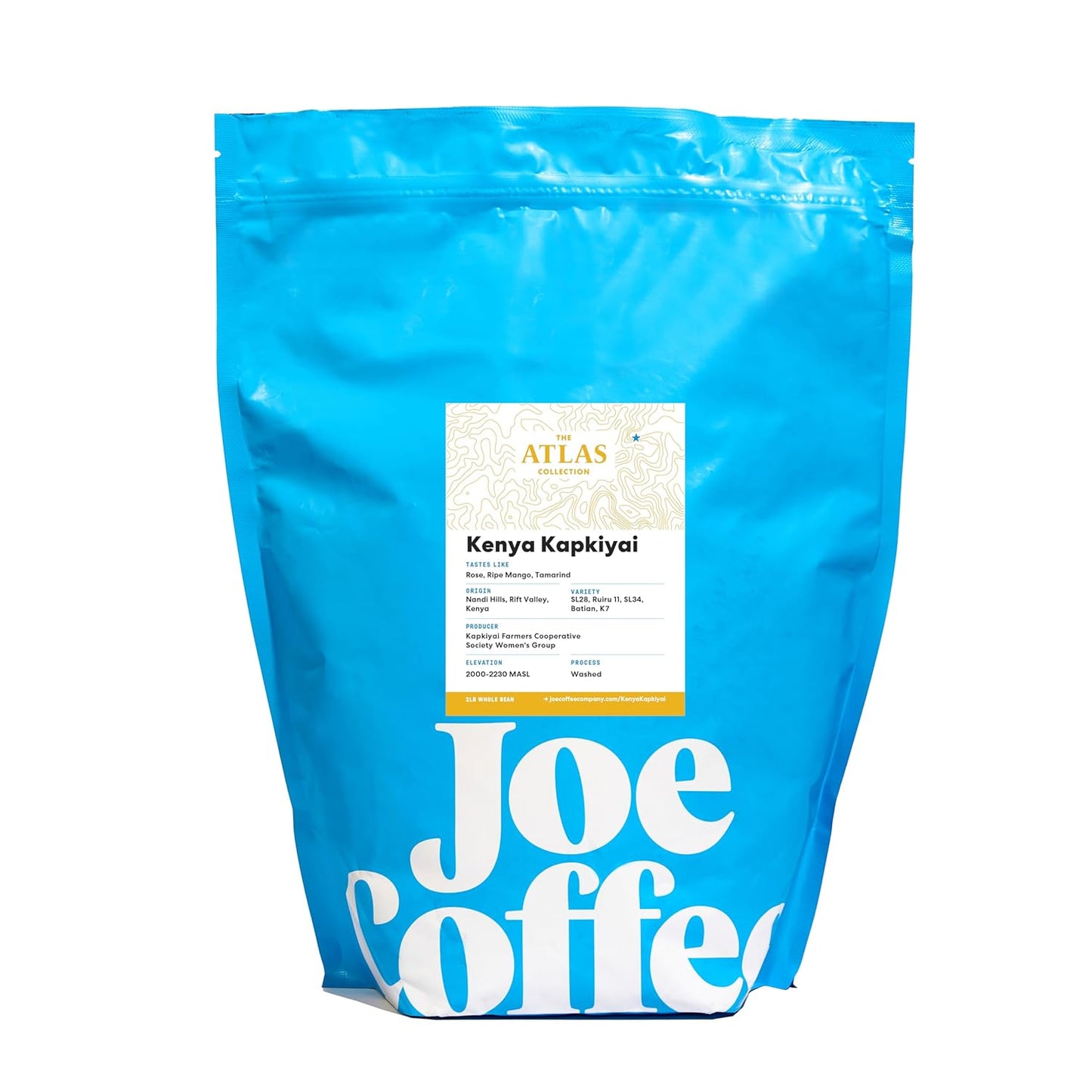 Joe Coffee Company - Kenya Kapkiyai Whole Bean Specialty Coffee, 2 lb Bag | Women-Produced, NYC Roaster, Rainforest Alliance Certified, Kosher, Climate-Friendly
