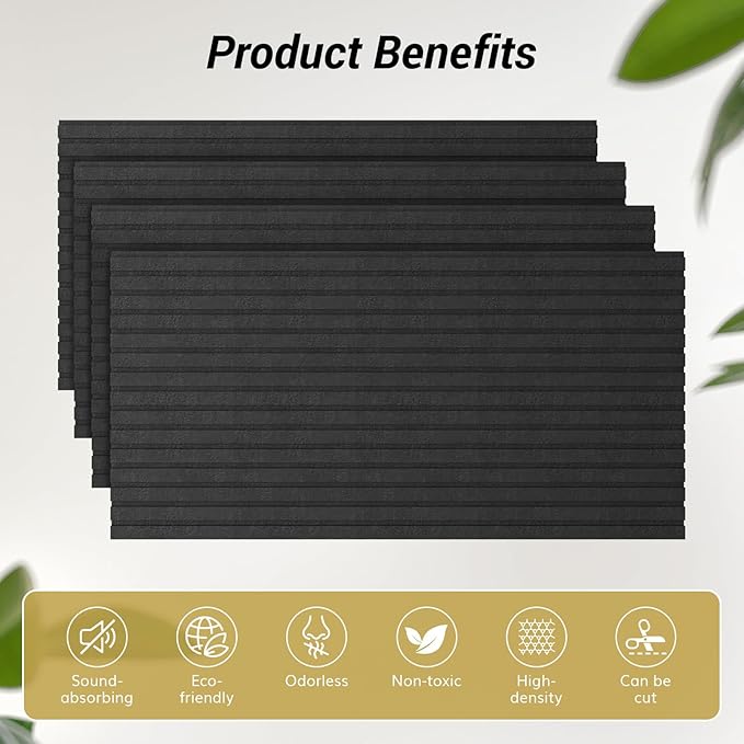 TONOR Dual-Layer Thickened Acoustic Wall Panels Self Adhesive, 4 Pack - Image 6