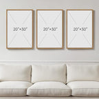Large Framed Abstract Boho Wall Art - Image 9