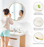 NEWBULIG Round Bathroom Mirror for Over Sink, 36 Inch Wall Mount Vanity Circle - Image 5