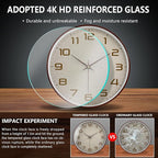 Woodgrain Wall Clocks Battery Operated 12 Inch - Image 5