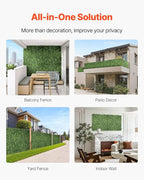 VEVOR Artificial Grass Wall Panels, 60 x 120 inch, Milan Grass Greenery Boxwood - Image 5