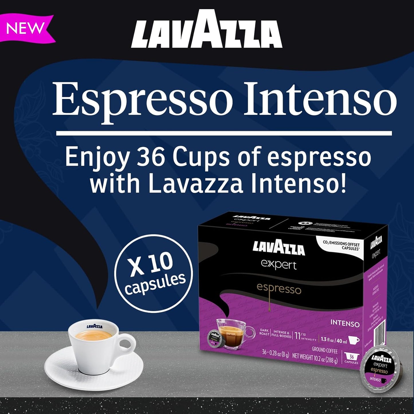 Lavazza Expert Espresso Coffee Pods Variety Pack – 30 Count – Includes Classico, Intenso & Decaf Capsules – Keto-Friendly, Rich & Smooth Italian Blend – Compatible with Lavazza Classy Machines