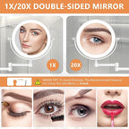 Auxmir 8'' Wall Mounted Lighted Makeup Mirror, 3200mAh Rechargeable - Image 4