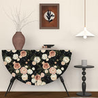 Pink White Rose Peony Wallpaper Peel and Stick Black Floral 17.5in x 118in - Image 5