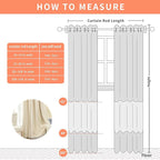 XiDi Curtains for Bedroom Decor Beige52/63/1 - Image 7