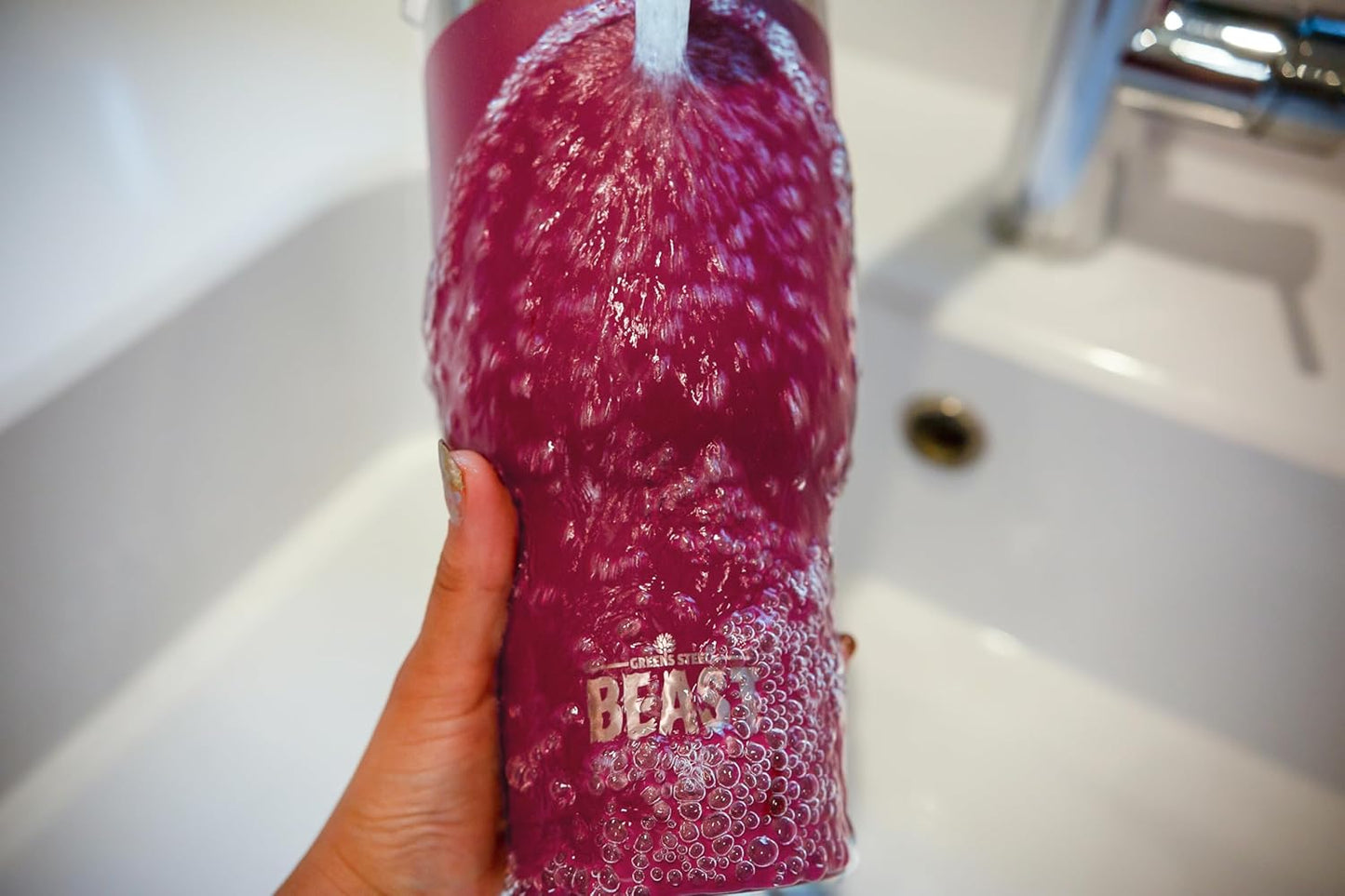 Beast 30 oz Tumbler Stainless Steel Vacuum Insulated Coffee Ice Cup Double Wall Travel Flask (Cranberry Red)