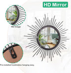 Large Sunburst Wall Mirror Boho Home Decor Round Wall Art Mirror Modern Metal - Image 7