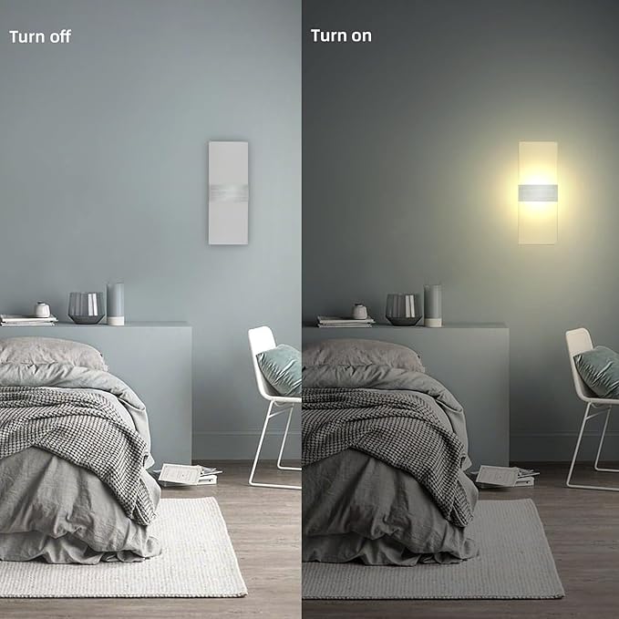 KICAAO Modern Wall Sconces, Led Wall Light 10w, Wall Sconce Up Downlight - Image 4