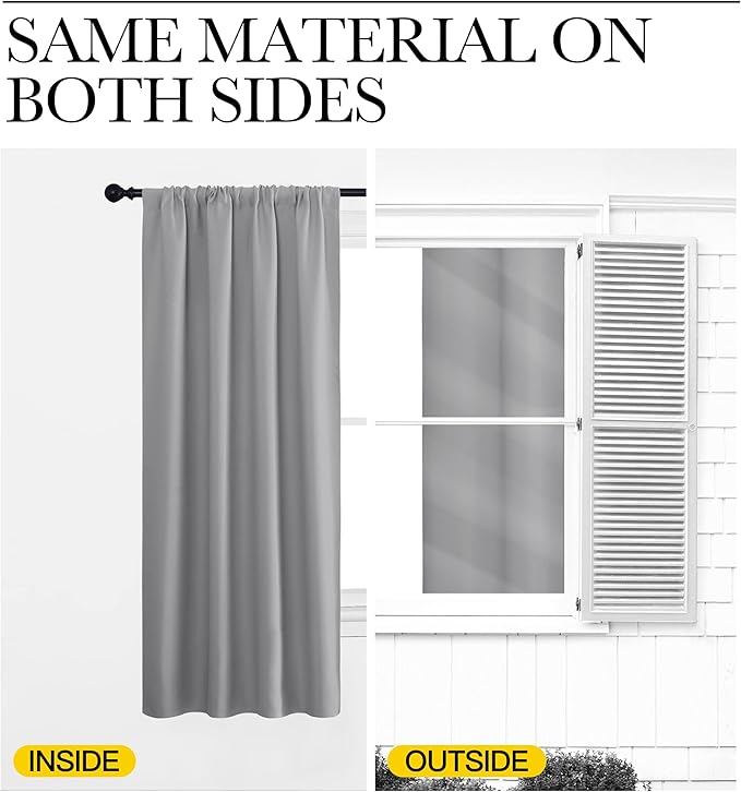 NICETOWN Short Room Darkening Curtains - Image 6