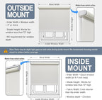 AOSKY Cordless Roller Shades Blackout Blinds - Image 5