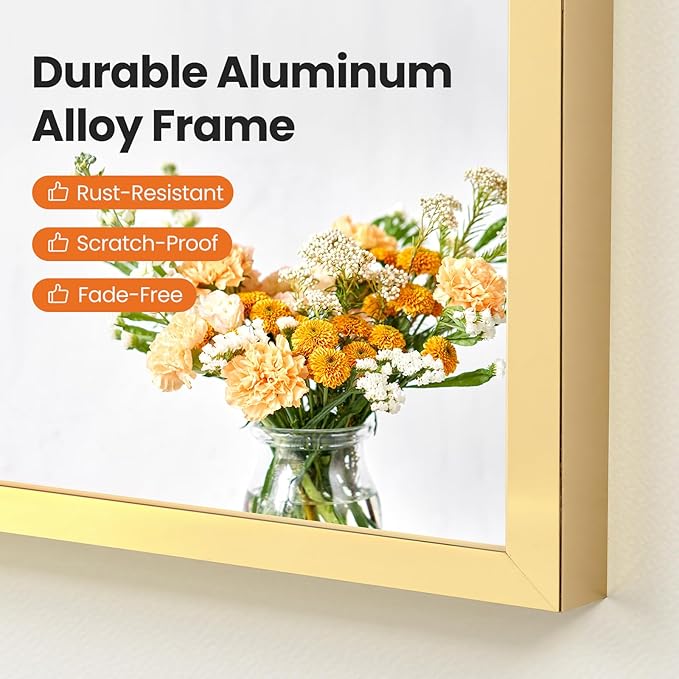 NEWBULIG 22X30 Inch Arched Bathroom Mirror - Image 6