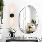 Indoi Black and Gold Wall Sconce, Hardwired Bathroom Sconces Wall Lighting - Image 6