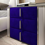 FunStick Sapphire Blue Fabric Wallpaper Peel and Stick Soft Velvet Fabrics - Image 3