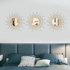 3 Pack Metal Mirrors for Wall Sunburst Wall Mirrors Home Décor Decorative - Image 6