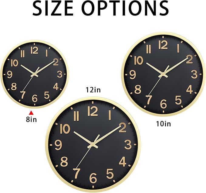 Wall Clocks Battery Operated 8 inch Modern Wall Clock, Silent Non Ticking Wall - Image 5