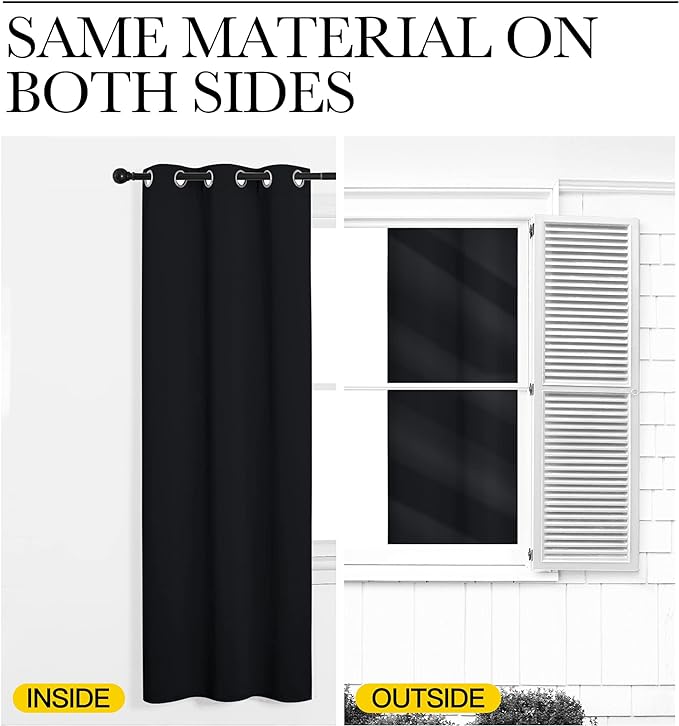 NICETOWN Patio Blackout Curtain Shades - Image 6