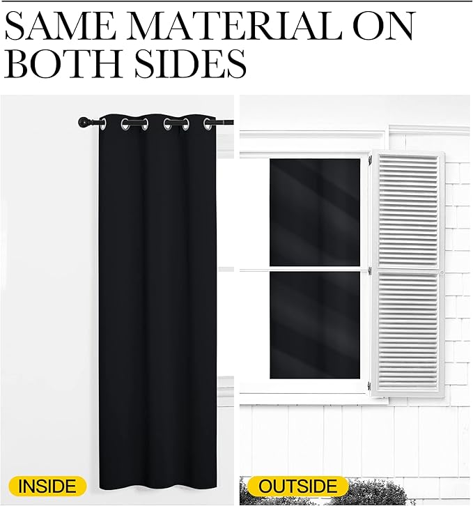 NICETOWN Halloween Patio Blackout Curtain Shades, 2 Panels, 55 inches x 102 - Image 6