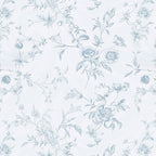 Ismoon Blue Wallpaper Peel and Stick Floral Vintage Stick on Wall Paper French - Image 7