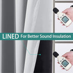 Yakamok 100% Blackout Curtains Energy Saving Thermal Insulated 2 Thick Layers - Image 4