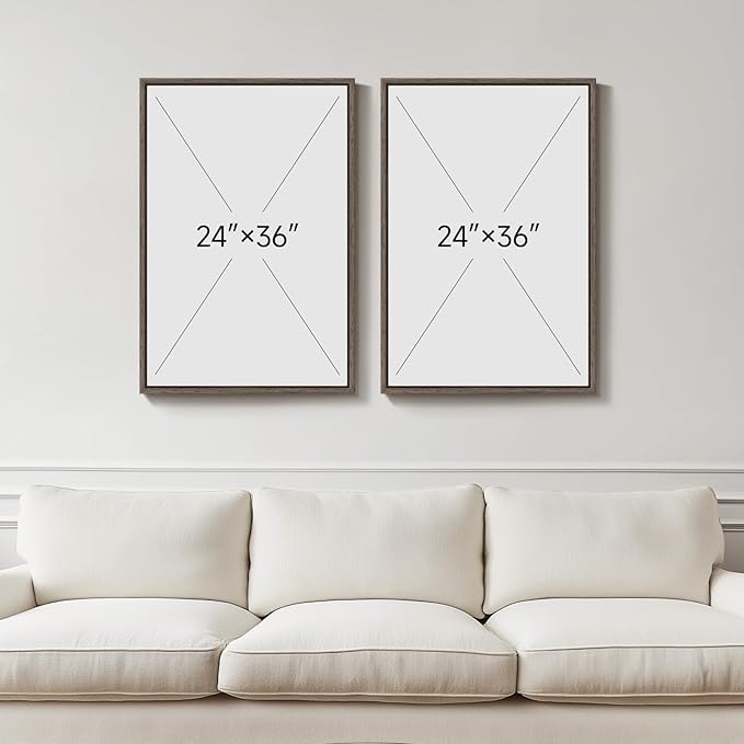 Large Framed Green Abstract Wall Art, 2 Piece Modern Canvas Art Prints Paintings - Image 3