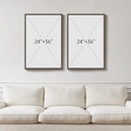 Large Framed Green Abstract Wall Art, 2 Piece Modern Canvas Art Prints Paintings - Image 3