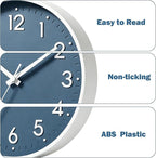 Mosewa Wall Clock 10 Inch, Battery Operated Silent Non-Ticking Modern Analog - Image 7