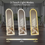 Koonmi Full Length Mirror with LED Lights 65"x26" with Dimming & 3 Color - Image 5