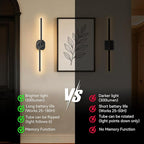 Battery Operated Wall Sconce Set of Two, USB Rechargeable Wall Sconce - Image 6