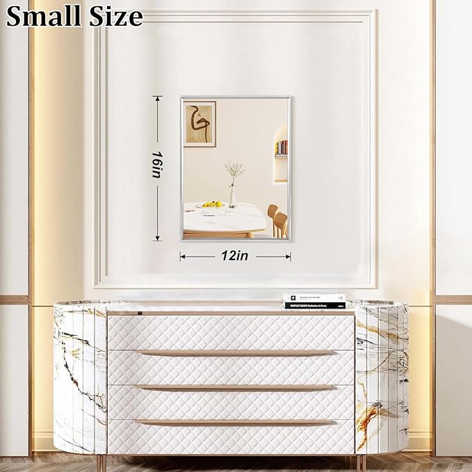 AAZZKANG Metal Framed Mirror Rectangle Wall Mounted Mirrors Decorative Modern - Image 2