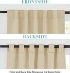 RYB HOME Short Blackout Curtains 36 inches, Solid Heavy Duty Small Window - Image 3