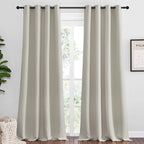 NICETOWN Natural Room Darkening Curtains 102" Long by NICETOWN