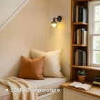 Shenmoyl Vintage Battery Operated Wall Sconce - Image 5