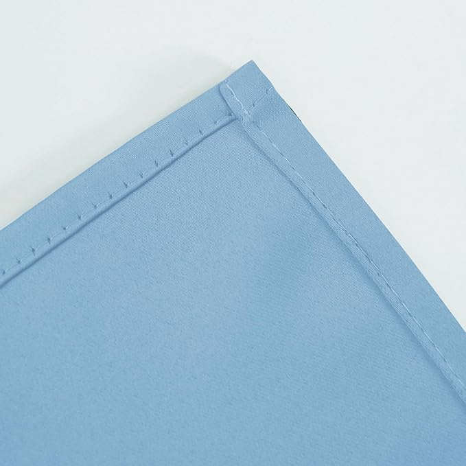 LEMOMO Blackout Curtains 52 x 120 Inch Long Sky Blue Curtains Set of 2 Panels - Image 7