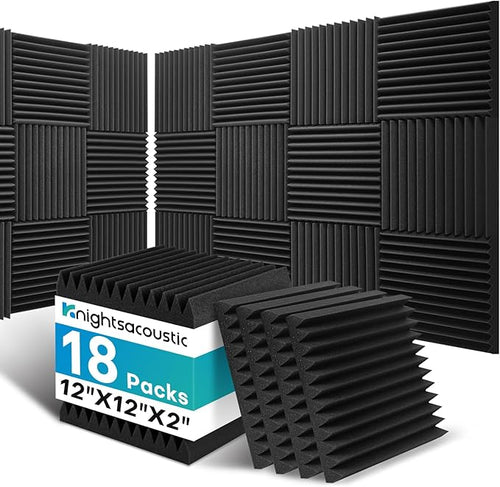 18 Pack Sound Proof Foam Panels by Knightsacoustic