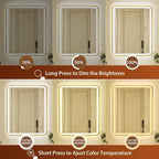 28x40 Inch LED Bathroom Mirror - Image 3