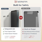 Keonjinn Black Bathroom Mirror for Over Sink, 60 x 40 Inch Large Rounded - Image 9