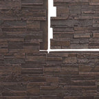 EverStone Cascade Faux Stone Panel, 48 5/8"W x 24 3/4"H x 1 1/4"D, Dark Tobacco - Image 9
