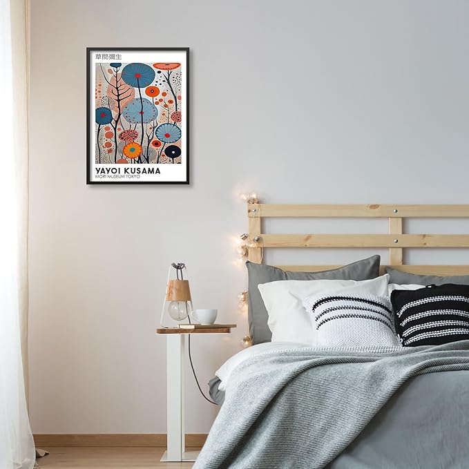 Yayoi Kusama Black Framed Wall Art 11x14in Vintage Japanese Painting Posters - Image 4