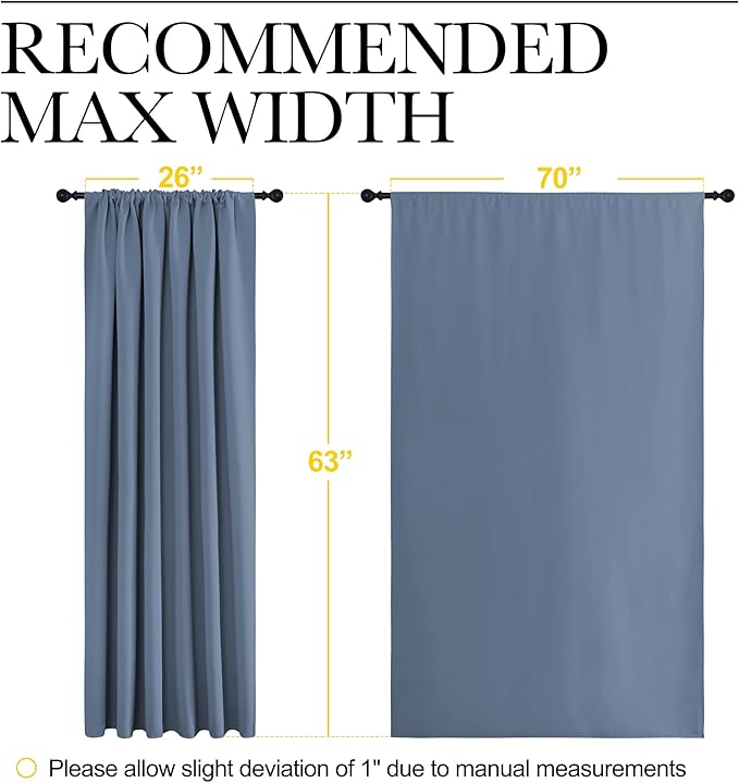 NICETOWN Blackout Curtains for Bedroom, Window Treatment Energy Saving Thermal - Image 7