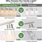 MOKATNG 4-Light Bathroom Light Fixtures, Vanity Light - Image 4