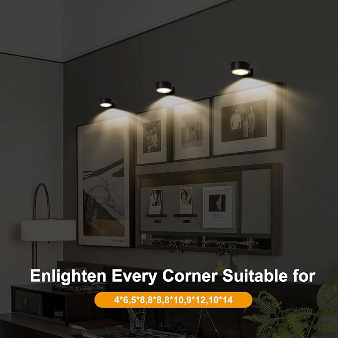 3-Pack Battery Operated Picture Light Magnetic Painting Light - Image 2