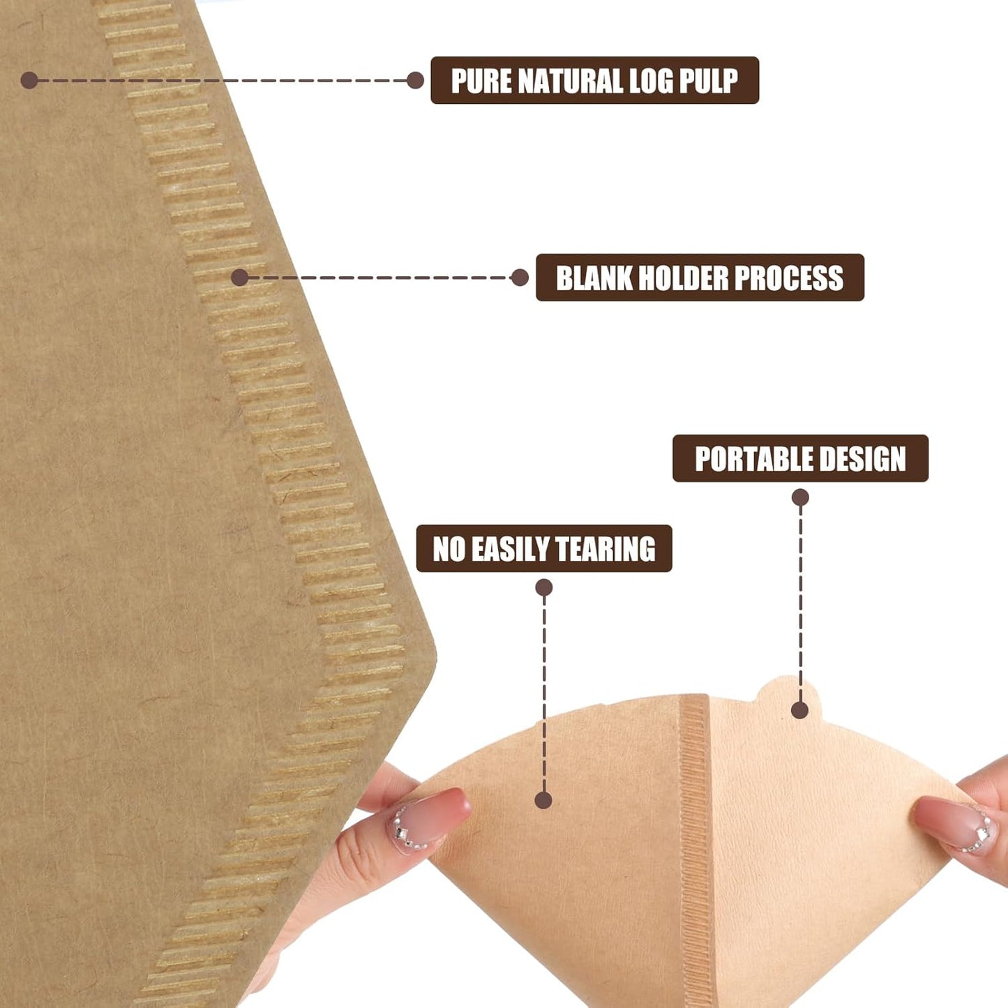 200 Count Coffee Filter #2, 2 Cone Coffee Filters Unbleached Natural 2 Cone Filters Paper Compatible with Drip and Pour Over Coffee Maker, 100-Count Per Box