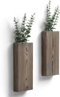Wood Wall Planter Set of 2, Wood Wall Pocket by GRIDFORTE