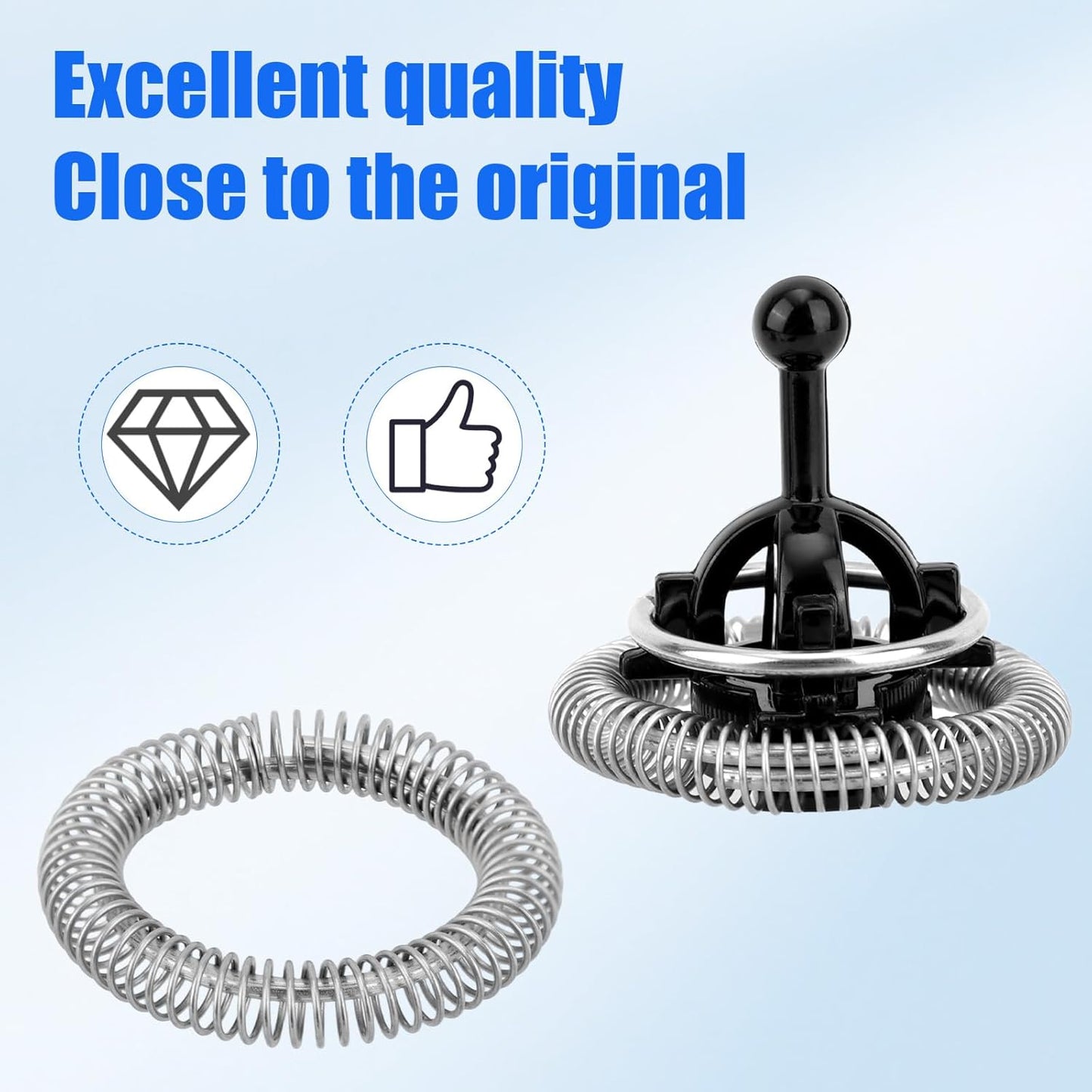 4pcs Milk Frother Replacement Parts for Nespresso, Replacement Whisks & Spring Rings Set Milk Frother Whisk Accessories Compatible with Nespresso Aeroccino 3/4/Plus