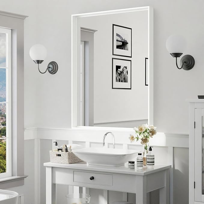 24x36 Inch White Bathroom Mirrors - Image 2