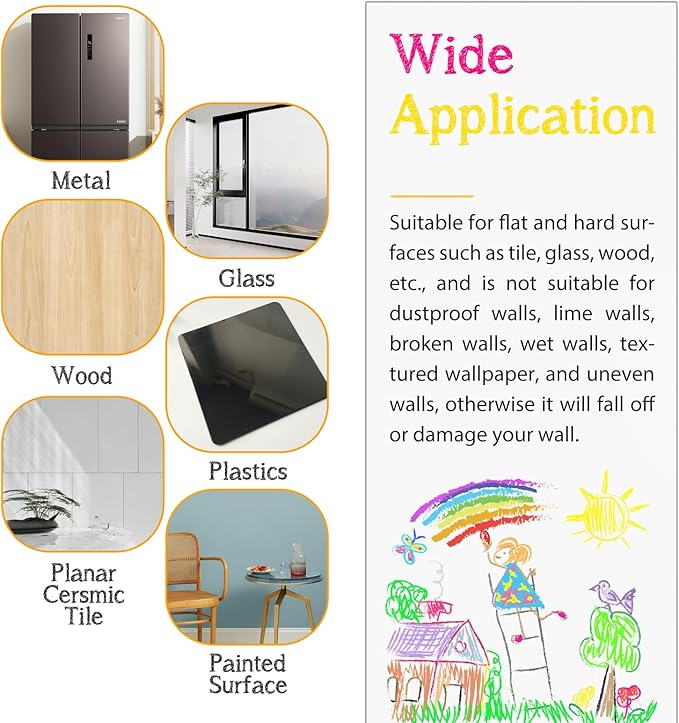 Magnetic Whiteboard Contact Paper 47.2" x 18" Adhesive Magnetic Dry Erase White - Image 5