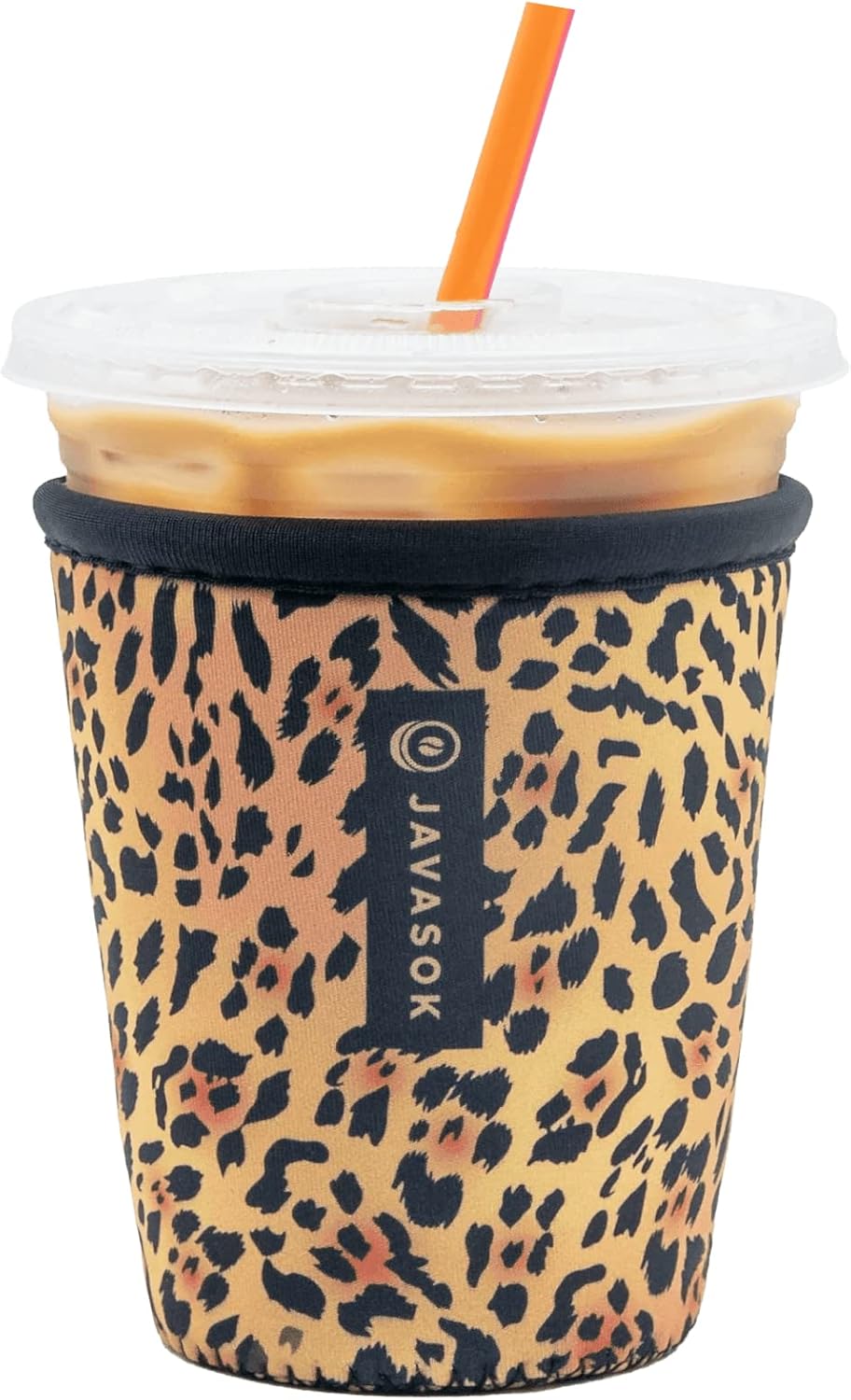 Sok It JavaSok Iced Coffee & Cold Soda Insulated Neoprene Cup Sleeve (Classic Leopard, XXLarge: 44-48oz)
